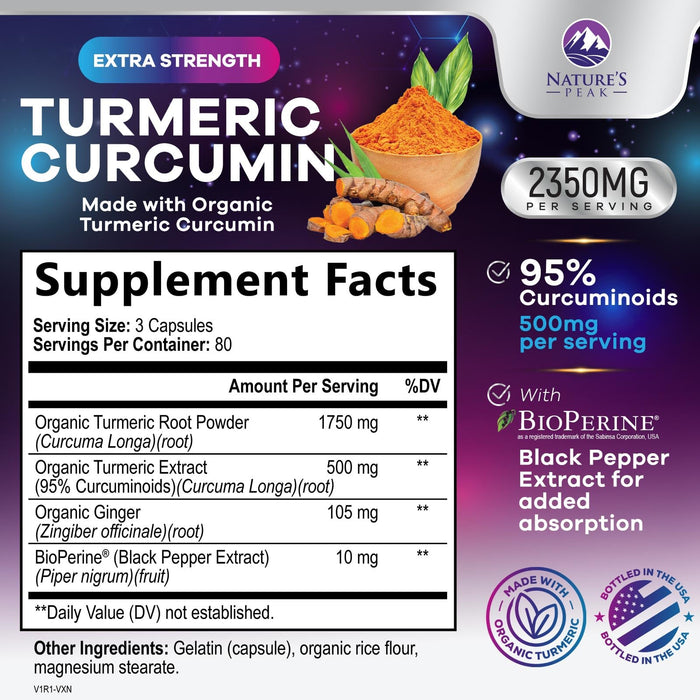 Turmeric Curcumin 2350mg – 240 Capsules