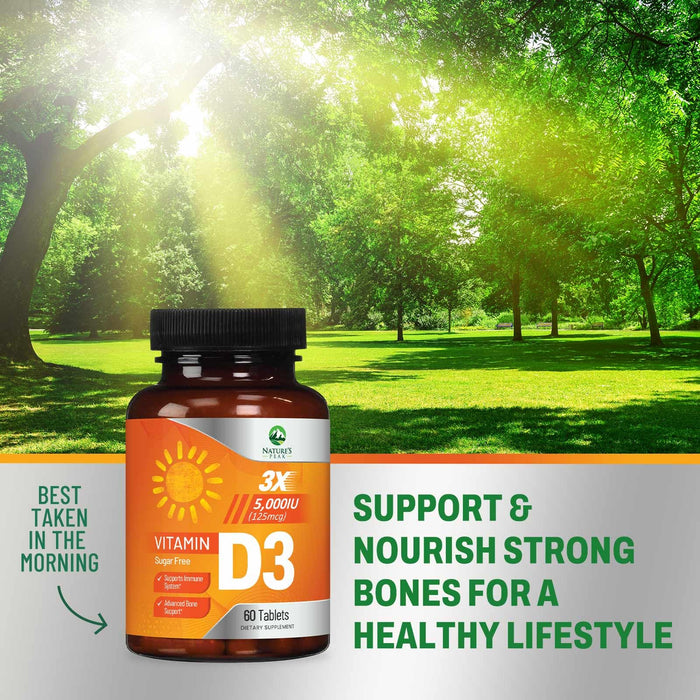 Vitamin D3 5000 IU (125 mcg) – 60 Count