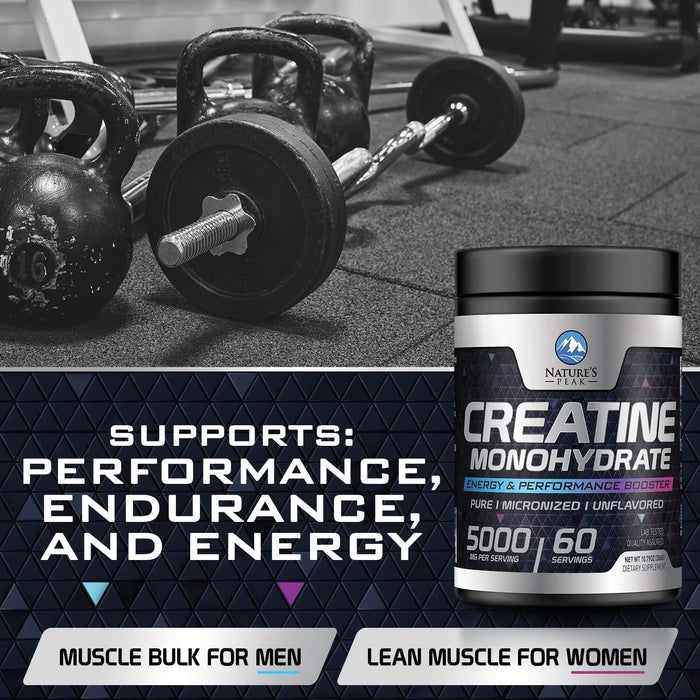 Micronized Creatine Monohydrate Powder 5000mg Per Serv (5g) – 60 Servings