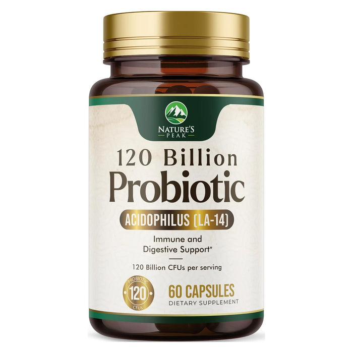 Probiotics for Digestive Health - 120 Billion CFU Guaranteed with Diverse Strains for Women's Vaginal & Urinary Health & Daily Immune Support, Nature's Acidophilus Probiotic Supplement