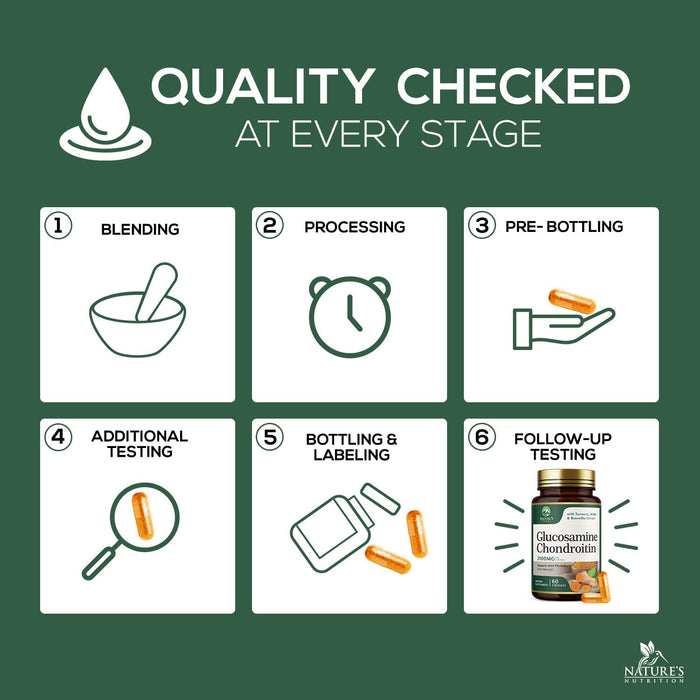 Glucosamine with Chondroitin Turmeric Supplement, Triple Strength Standardized 2100mg with Boswellia & Bromelain - for Joint Support & Comfort
