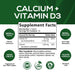 1200mg calcium with vitamin d3 supports bone health immune support tablets dietary supplement